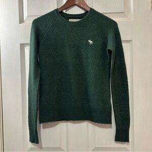Abercrombie & Fitch Crewneck Sweater Green Size XS Winter Fall Y2K